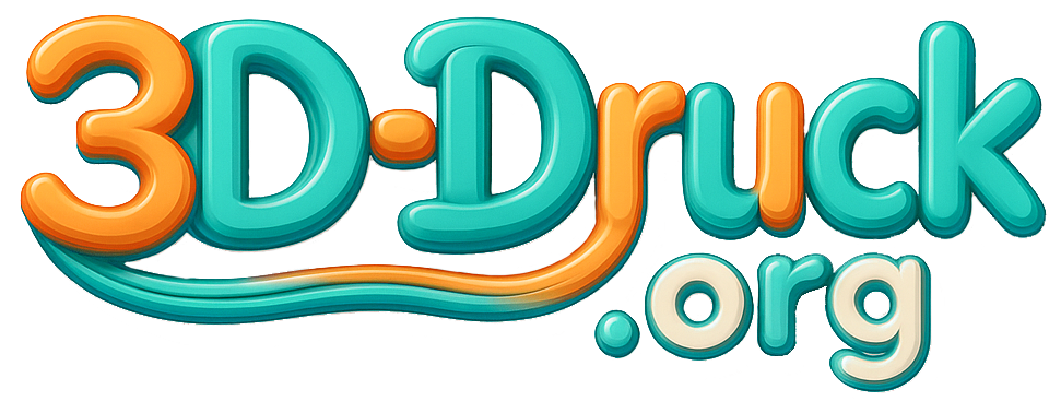 Logo mit dem Schriftzug 3D-Druck.org in plastisch glänzenden türkis- und orangefarbenen 3D-Buchstaben mit geschwungener Unterstreichung.