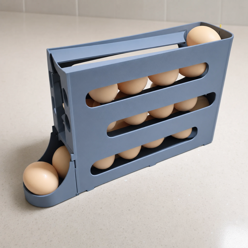 3D-gedruckter Eier-Organizer mit Ausgabefunktion