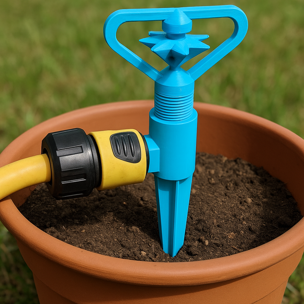 Rotations-Beregner mit Erdspieß für Gartenbewässerung